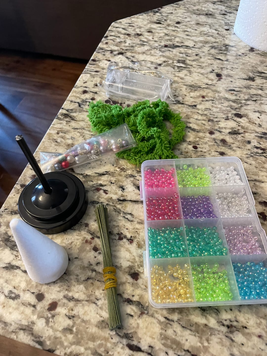 Customer photo review of 🎄✨ DIY Beaded Christmas Tree Kit – 🎅Create Your Own Sparkling Holiday Decoration