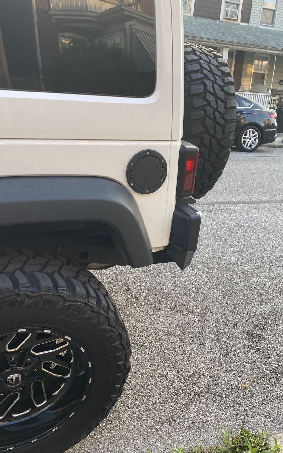 Customer photo review of Black Gas Fuel Tank Cover For 07-18 Jeep Wrangler JK/ JKU