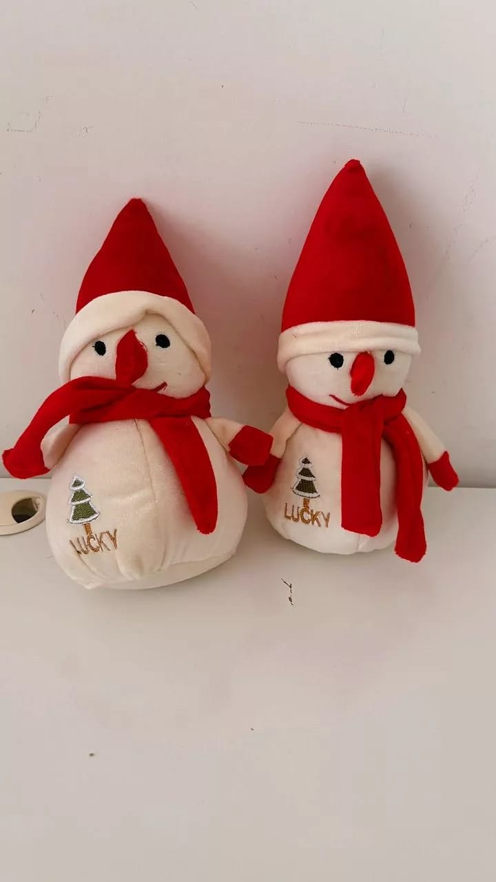 Customer photo review of Boneco de Neve de Pelúcia Decoração de Nata