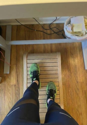 Customer photo review of Natural Wood Walking Pad