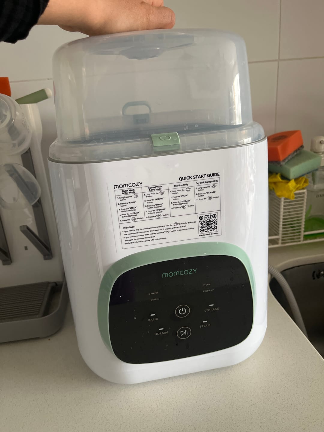Customer photo review of Lavadora y esterilizadora de biberones Momcozy KleanPal Pro