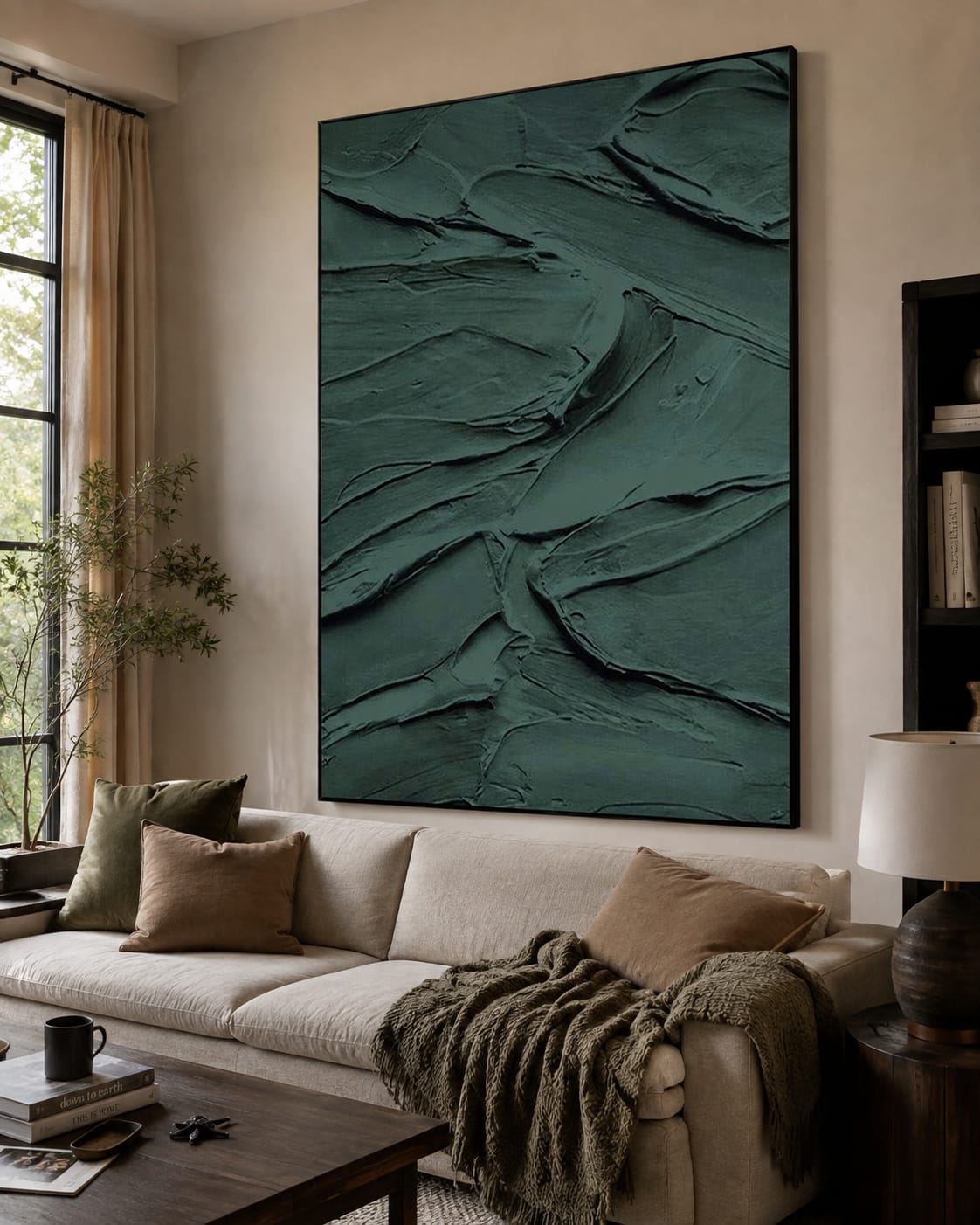Customer photo review of Shadow Grove-Textured Abstract Painting