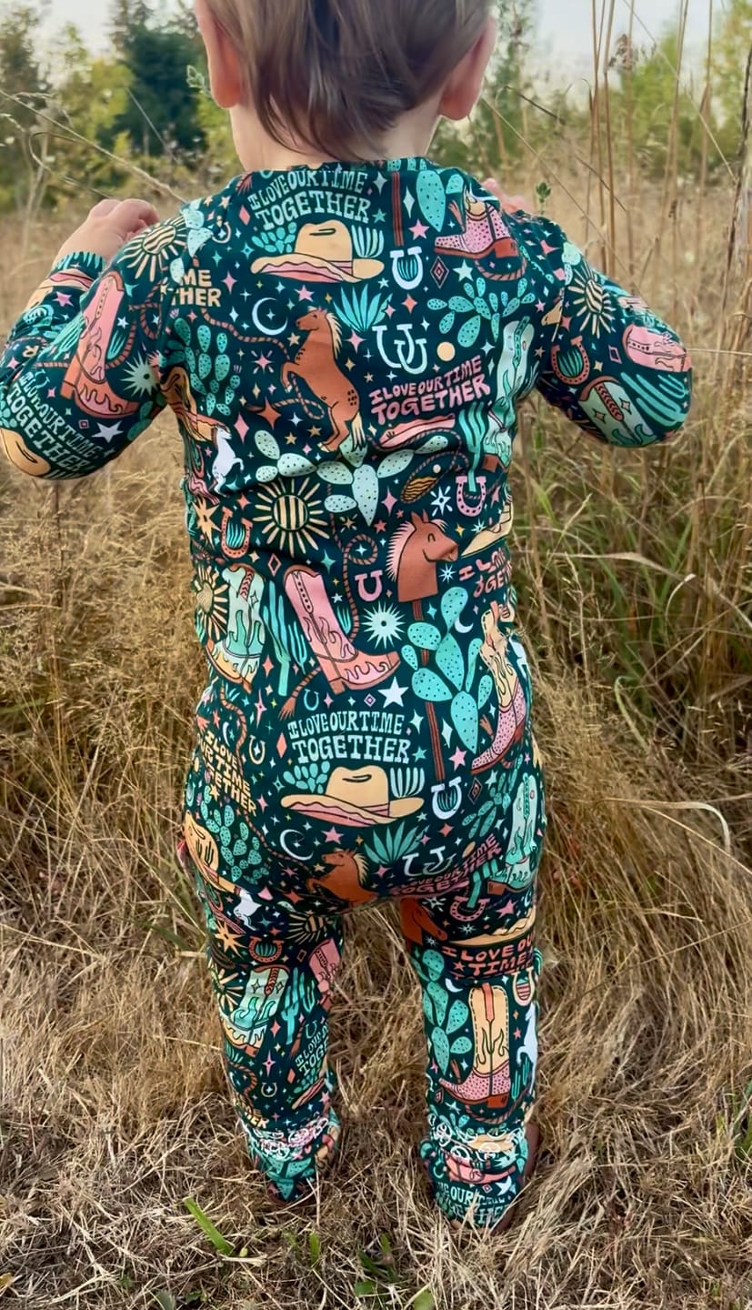 Customer photo review of The Second-Skin Convertible Romper | Wild West