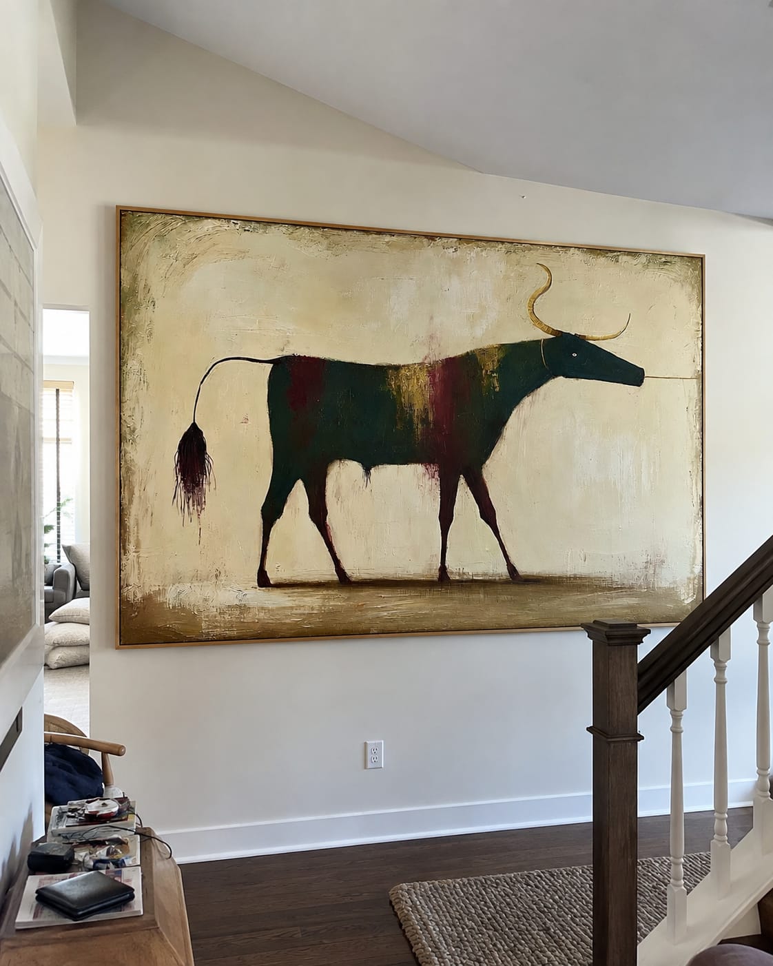 Customer photo review of Gilded Horn-Longhorn Bull Painting