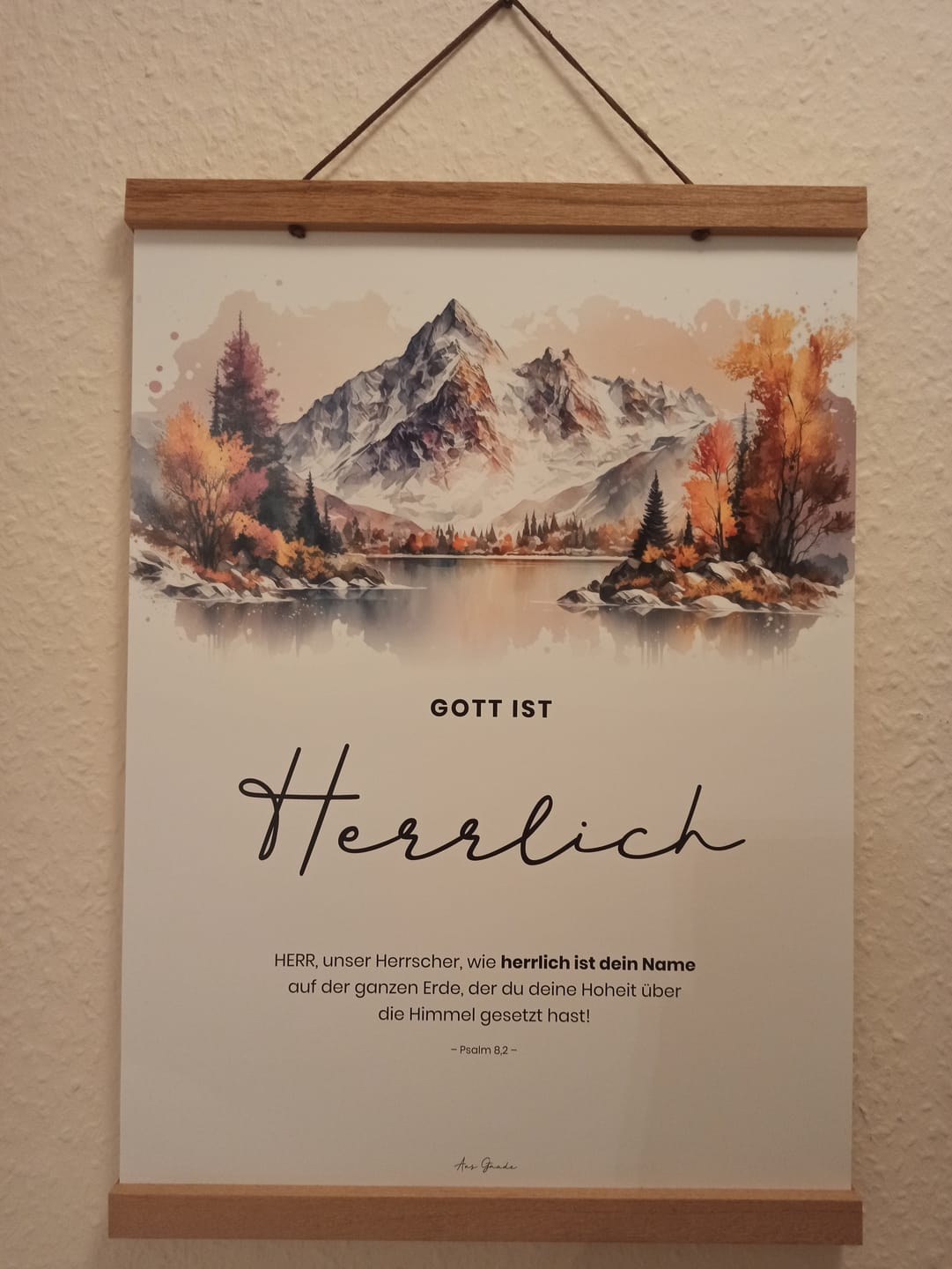 Customer photo review of Poster "Gott ist Herrlich" · Berge · Serie Gottes Wesen