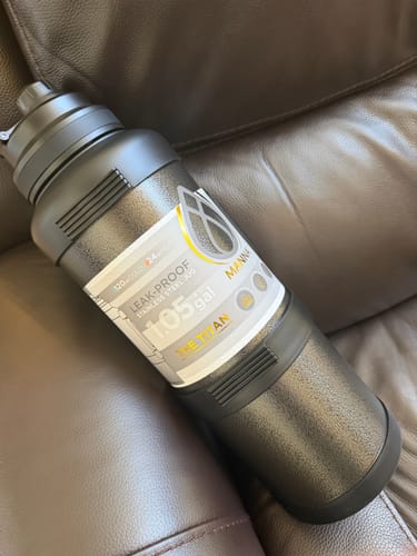 Customer photo review of 4L Titan Bottle (135 oz)