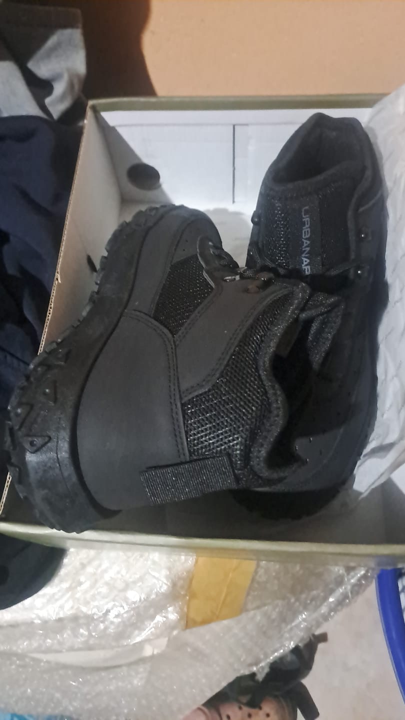 Customer photo review of Urbanart Remi 1 Faux Nubuck / Mesh Ankle Boot - Black