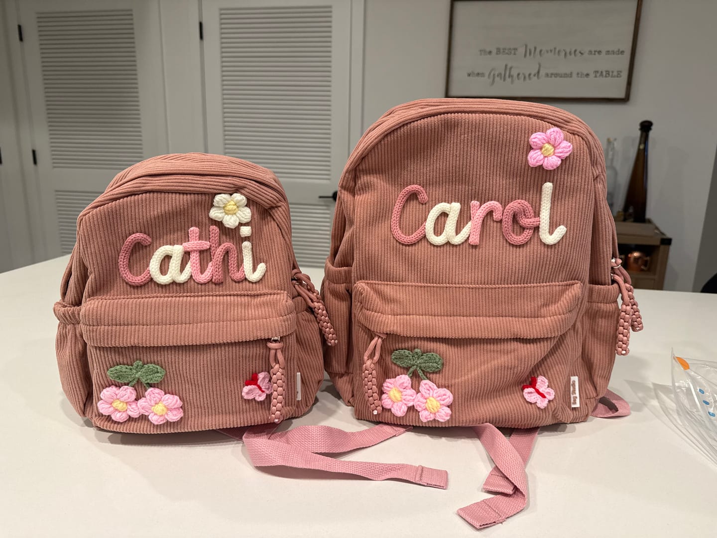 Customer photo review of K&C - Personalized Knitted Backpack