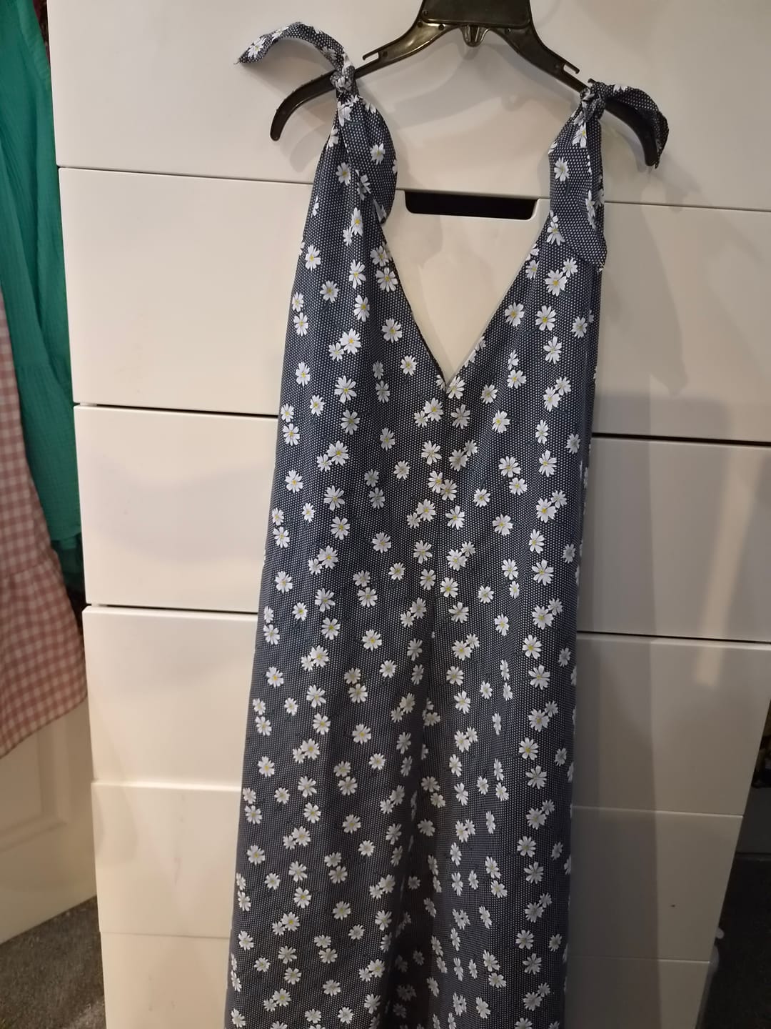 Customer photo review of White Flowers and Polka Dots Polycotton Fabric