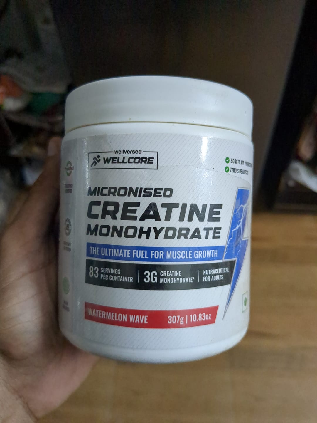 Customer photo review of Wellcore - Pure Micronised Creatine Monohydrate | Watermelon Wave (307g, 83 servings)