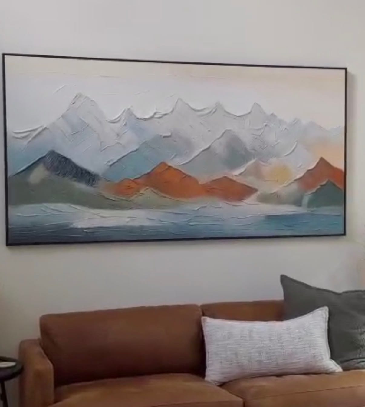 Customer photo review of Abstract Mountain Textured Canvas Art #MO040