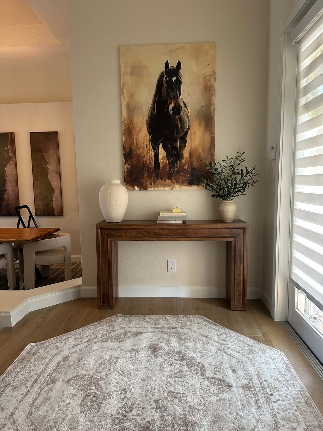 Customer photo review of Enchanted Black Horse in Abstract Grass Canvas