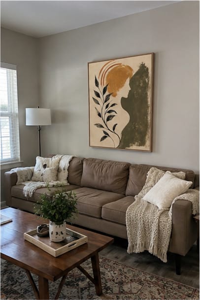 Customer photo review of Boho Woman Botanical Canvas