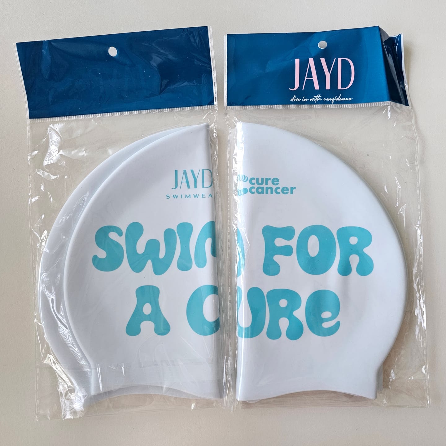 Customer photo review of SWIM FOR A CURE Swim Cap