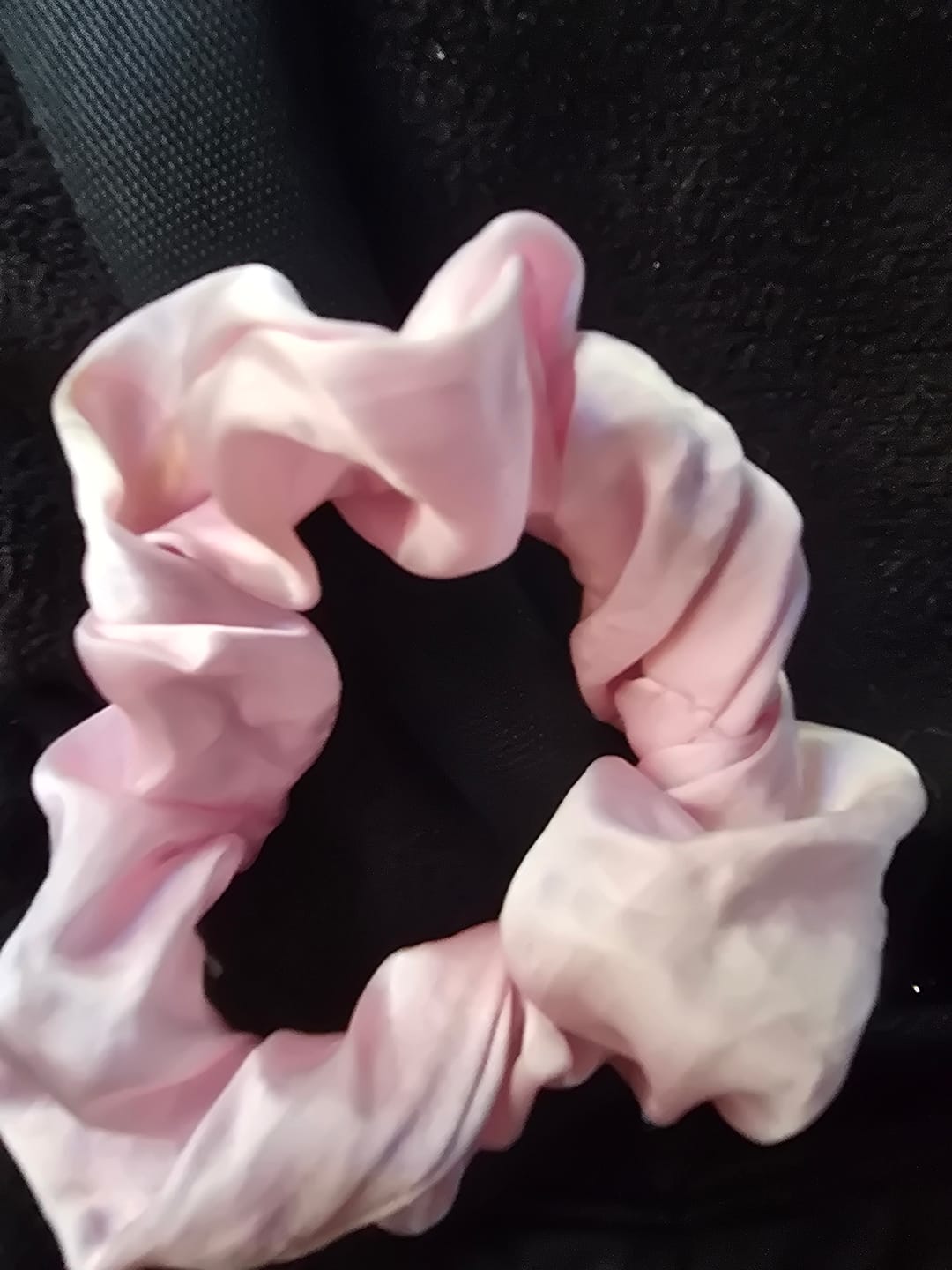 Customer photo review of Lumelle Satin Lined Scrunchie