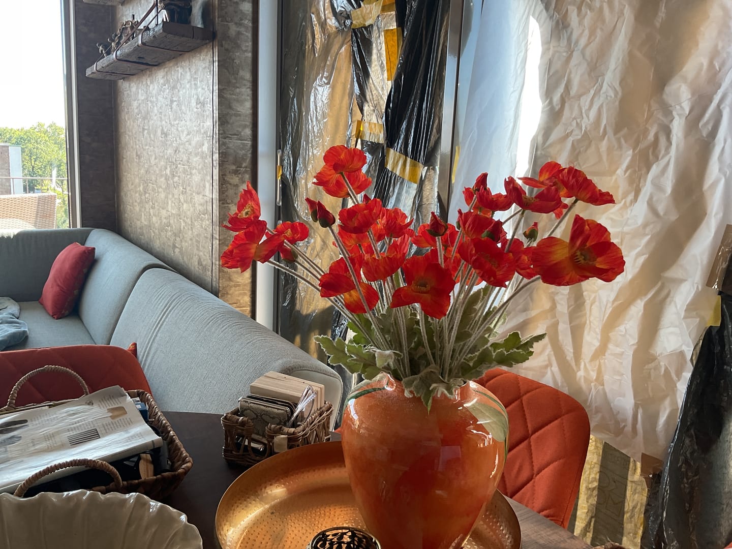Customer photo review of Zijden Klaprozen - Oranje