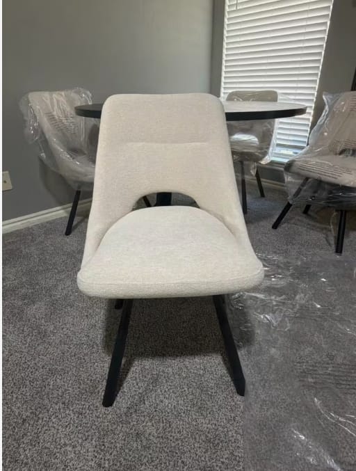 Customer photo review of Modern Boucle Upholstered Chairs (4)