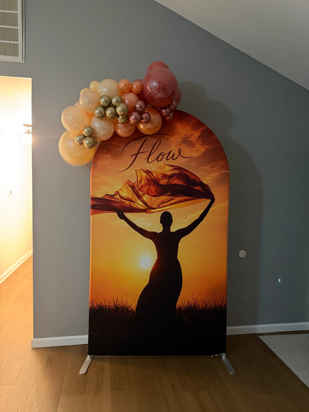 Customer photo review of Customization Birthday Wedding Baby Shower Bridal Decade Party Arch Backdrop Wall Cloth Cover