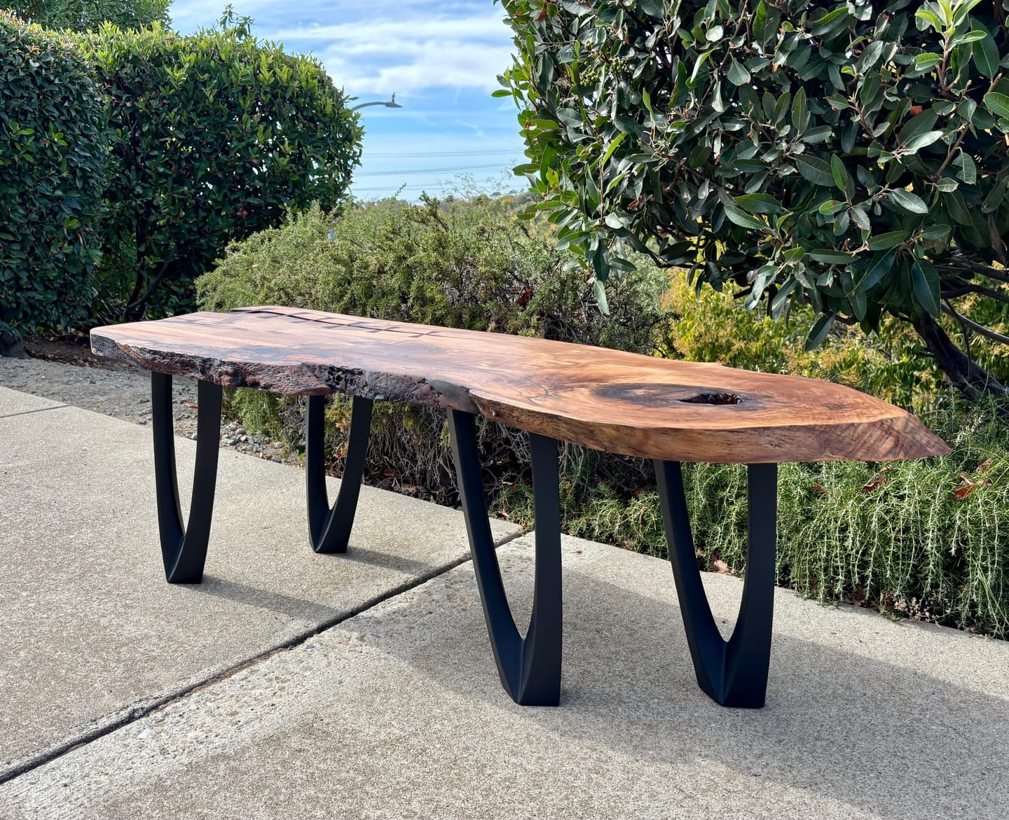 Customer photo review of Bench Legs 123 Udo 16.3" H Handcrafted Metal Furniture