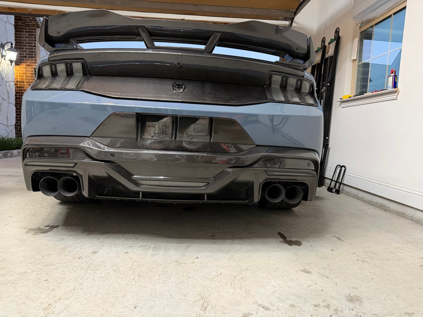 Customer photo review of 2024-Up Ford Mustang S650 Dark Horse Style DRY CARBON FIBER Rear Bumper Diffuser