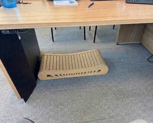 Customer photo review of Natural Wood Walking Pad