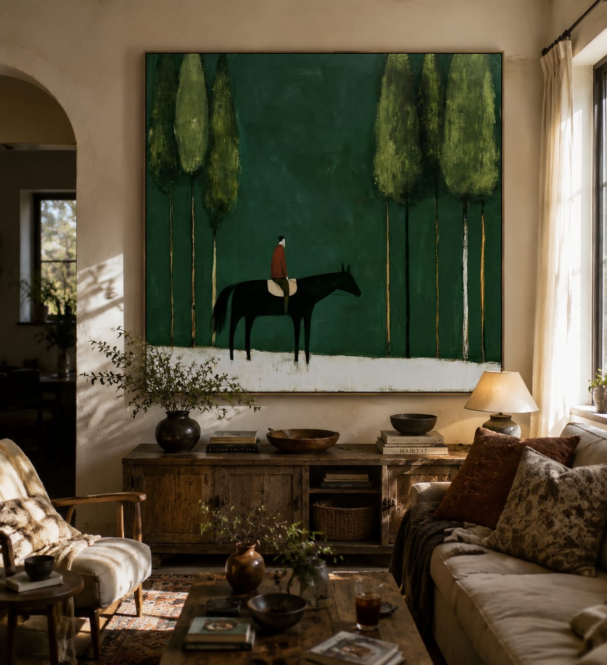 Customer photo review of Evergreen Passage-Black Horse Painting