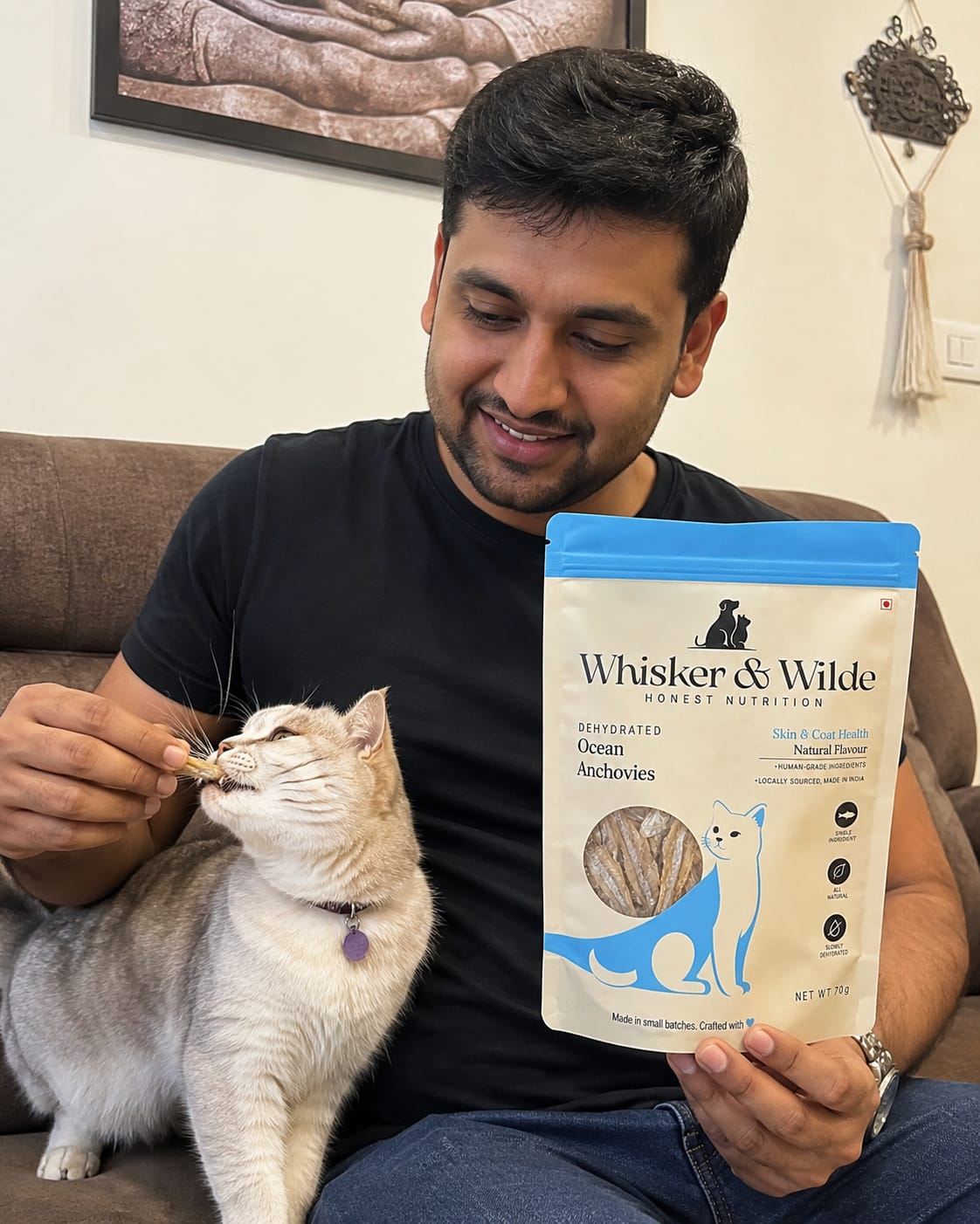 Customer photo review of Dehydrated Anchovies – Original (Cat)