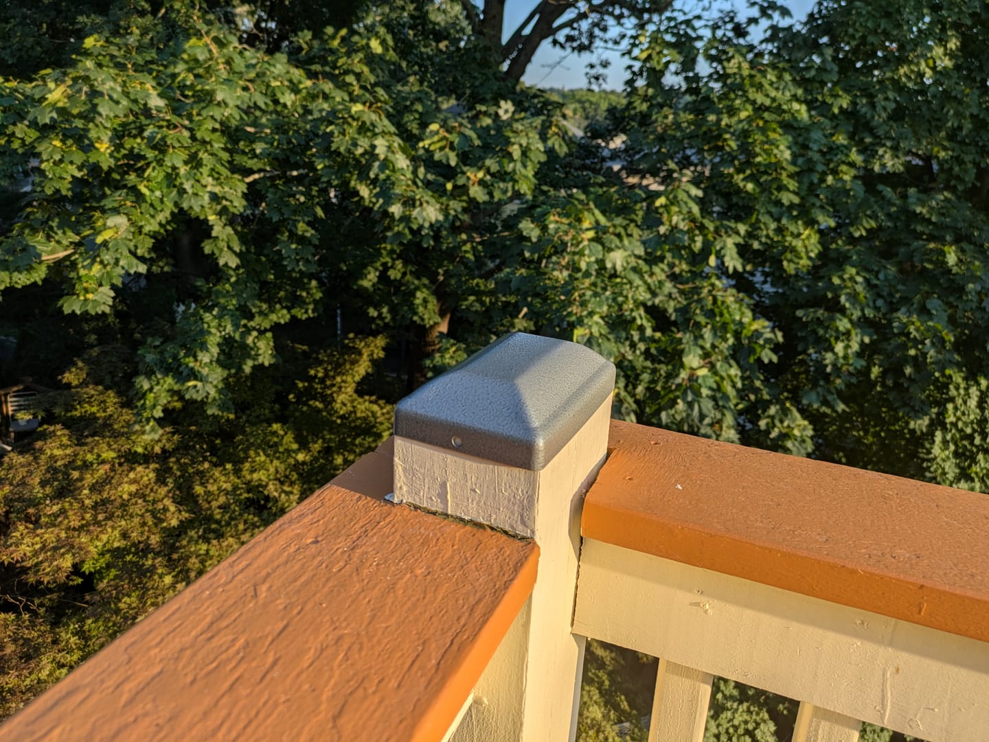 Customer photo review of Heavy Duty Domed Steel Post Cap (Multiple Post Sizes Available)