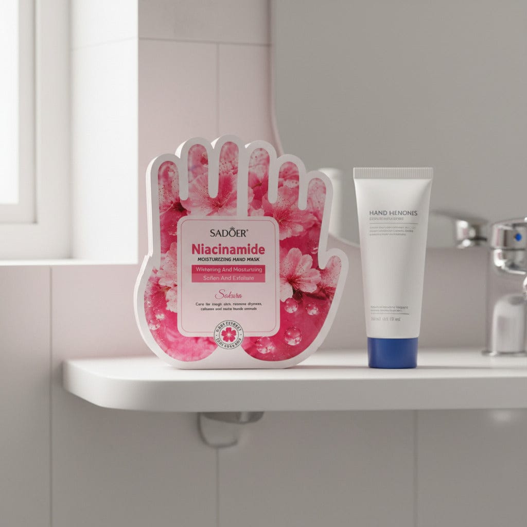 Customer photo review of Maschera Mani Niacinamide & Sakura – Idratante e Illuminante