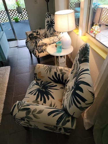Customer photo review of Allston High Back Upholstered Accent Armchair