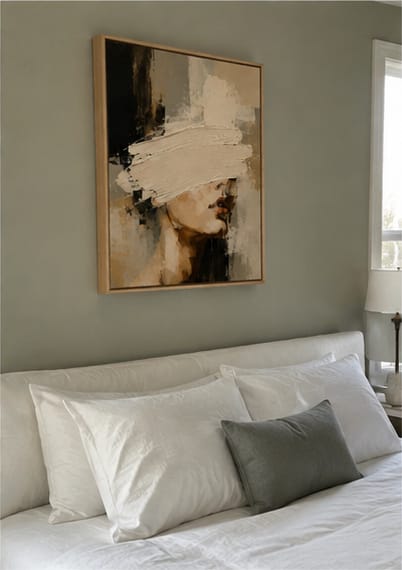 Customer photo review of Abstract Neutral Woman Canvas
