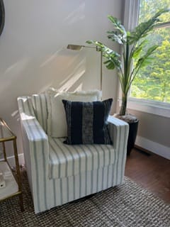 Customer photo review of Striped Cotton Pillow Cover