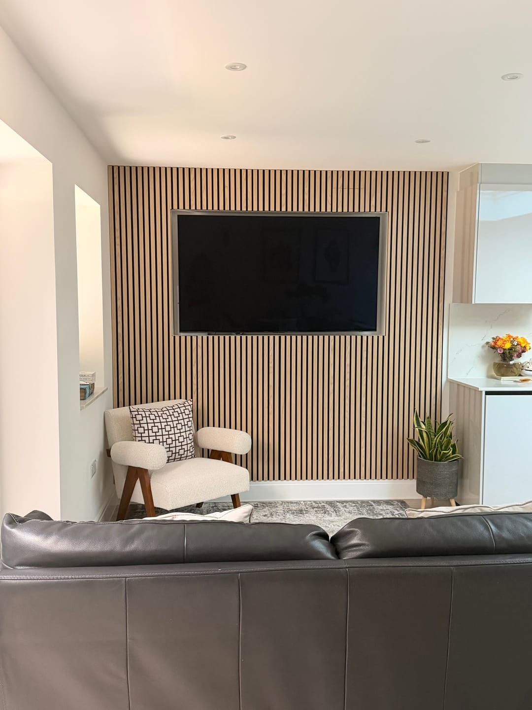 Customer photo review of SlatWall Acoustic Natural Oak Slatted Wall Panel