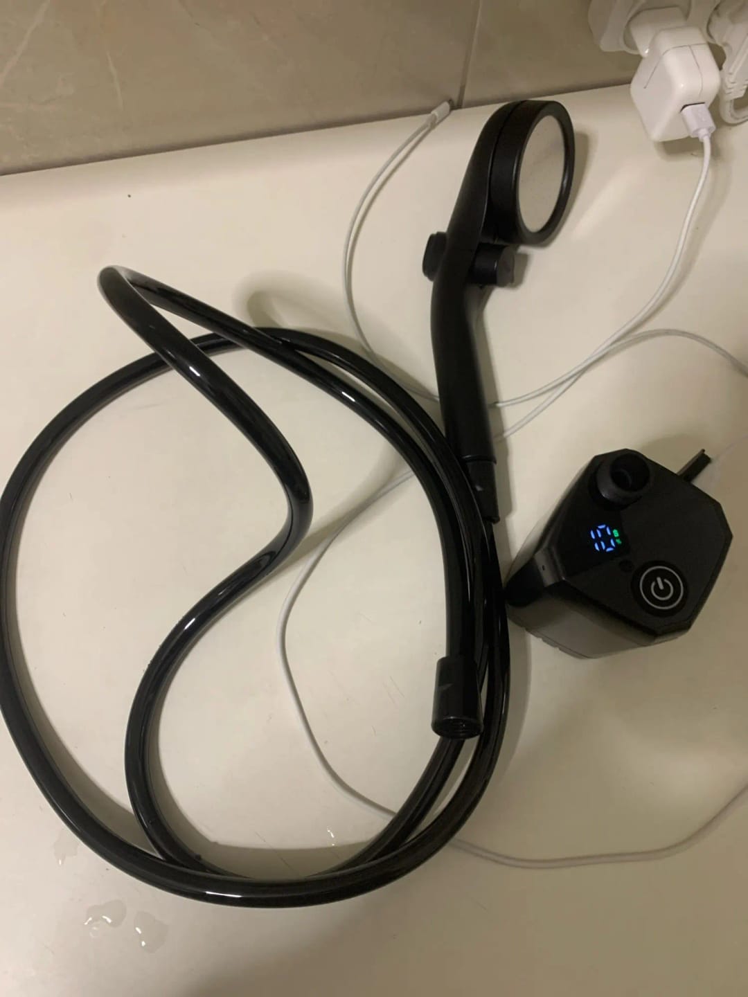 Customer photo review of The Trail Rinse — Portable Dog Shower