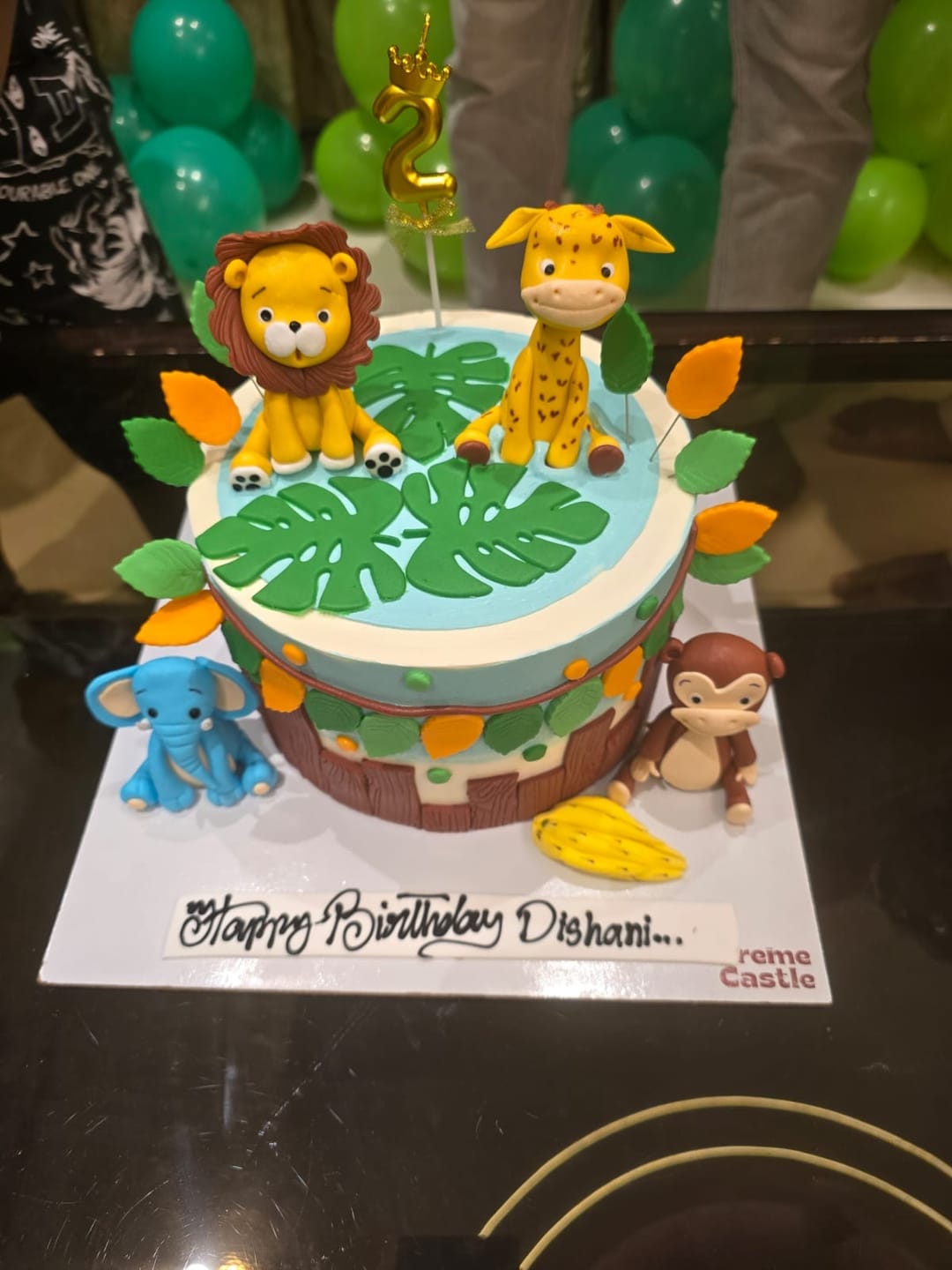 Customer photo review of Jungle Safari Animals Birthday Cake