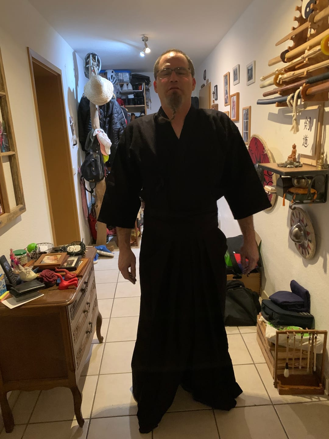 Customer photo review of [EXTRA 10% OFF AT CHECKOUT] - 'KIYOI' - Shoaizome KIRARI-ZASHI Kendogi & KEIRYO Hakama Uniform Set