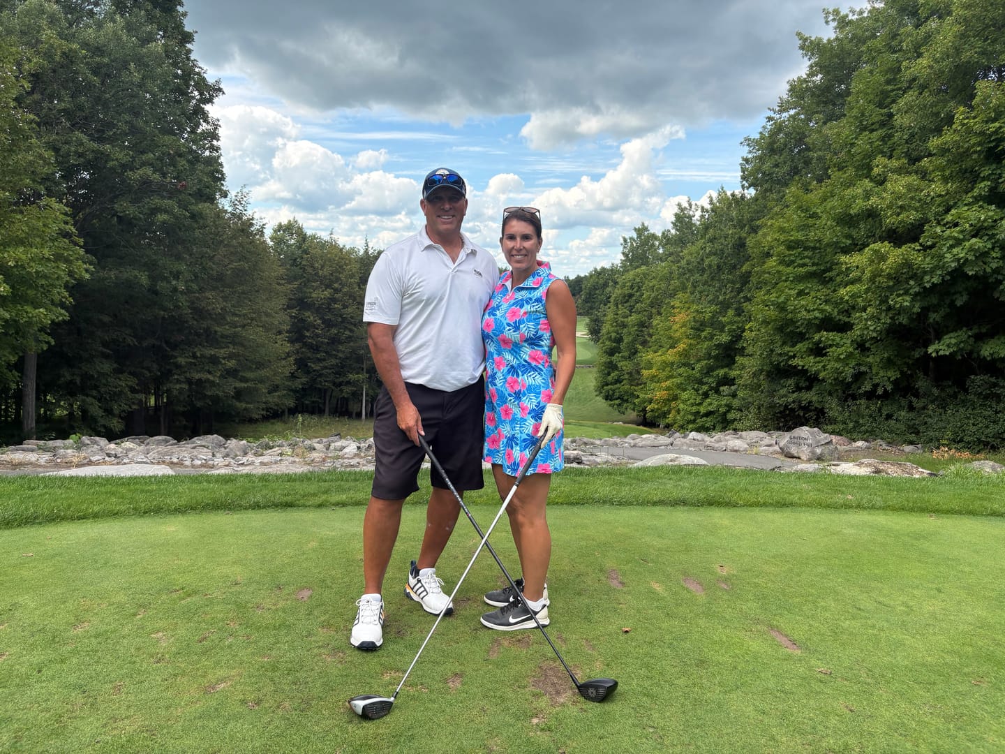 Customer photo review of Canadian Patriotic Flag Women's Golf Sleeveless Zipper Dresses Comes With Separate Matching Shorts