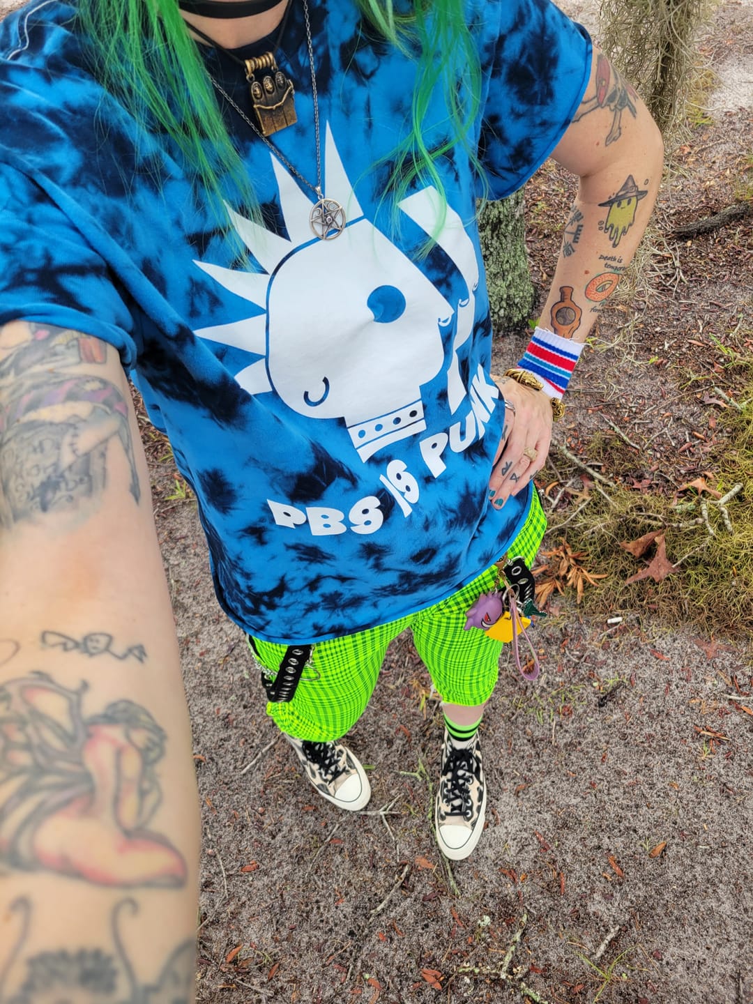 Customer photo review of PBS is Punk Tie-Dye Tee