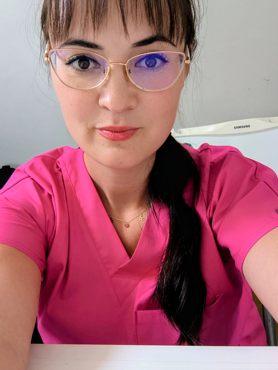 Customer photo review of Costum Medical Elastan Roz Fuchsia, Pentru Femei - Model Classic Flex