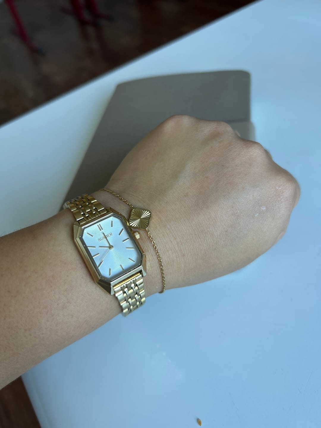 Customer photo review of Flora Gold Bracelet
