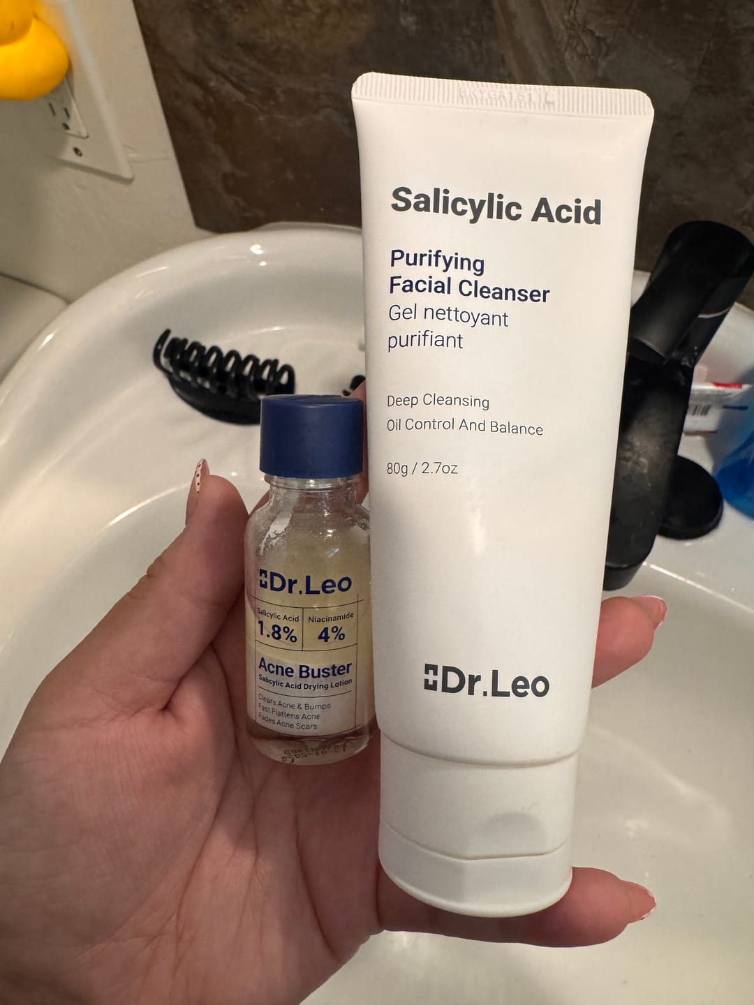 Customer photo review of Salicylic Acid Acne-Clearing 4-Piece Set