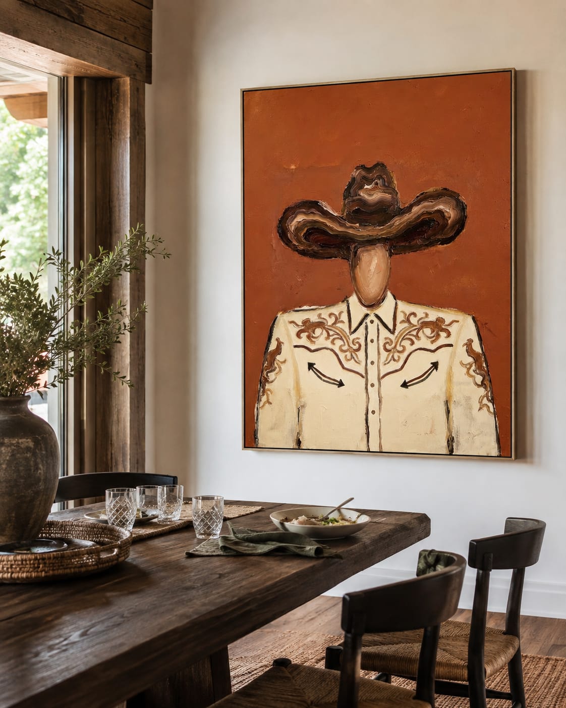 Customer photo review of Canyon Lace-Western Shirt Portrait Painting
