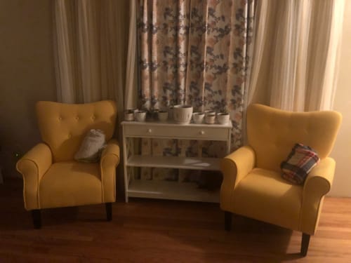 Customer photo review of Allston High Back Upholstered Accent Armchair
