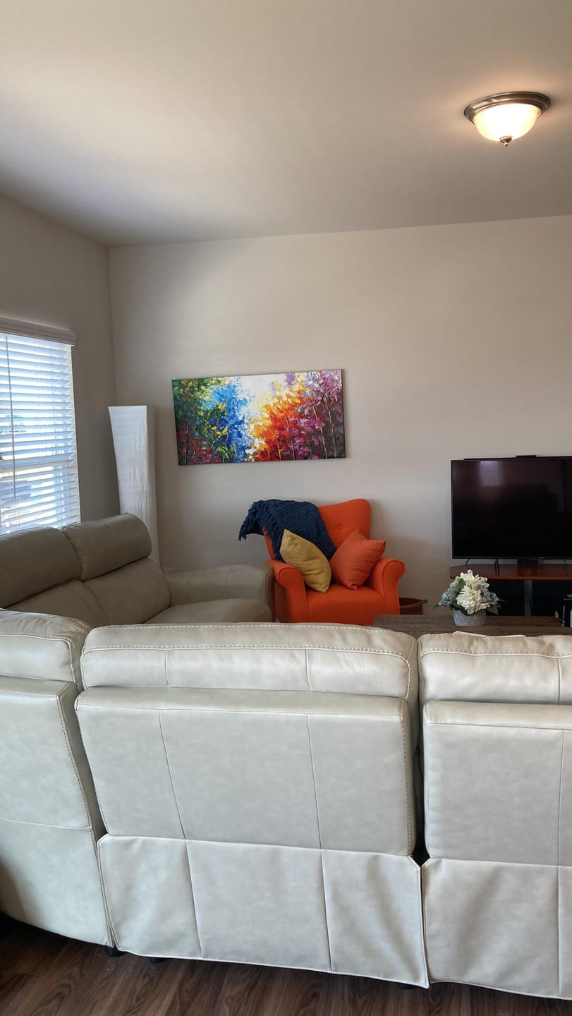 Customer photo review of Allston High Back Upholstered Accent Armchair