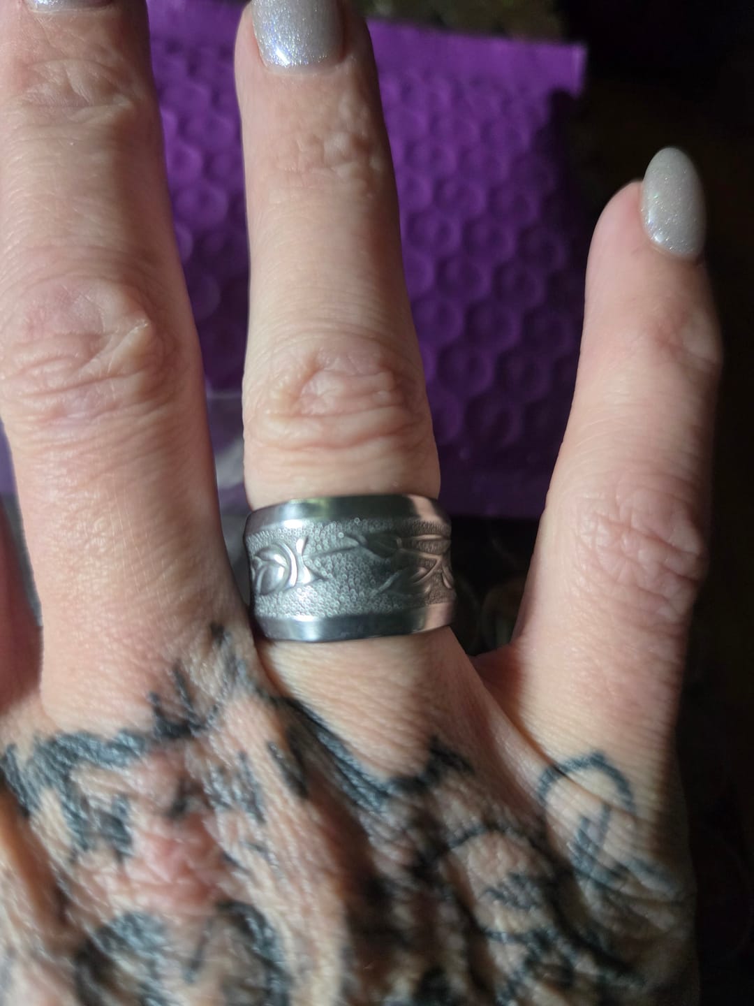 Customer photo review of Mamaw’s Mystery Spoon Ring