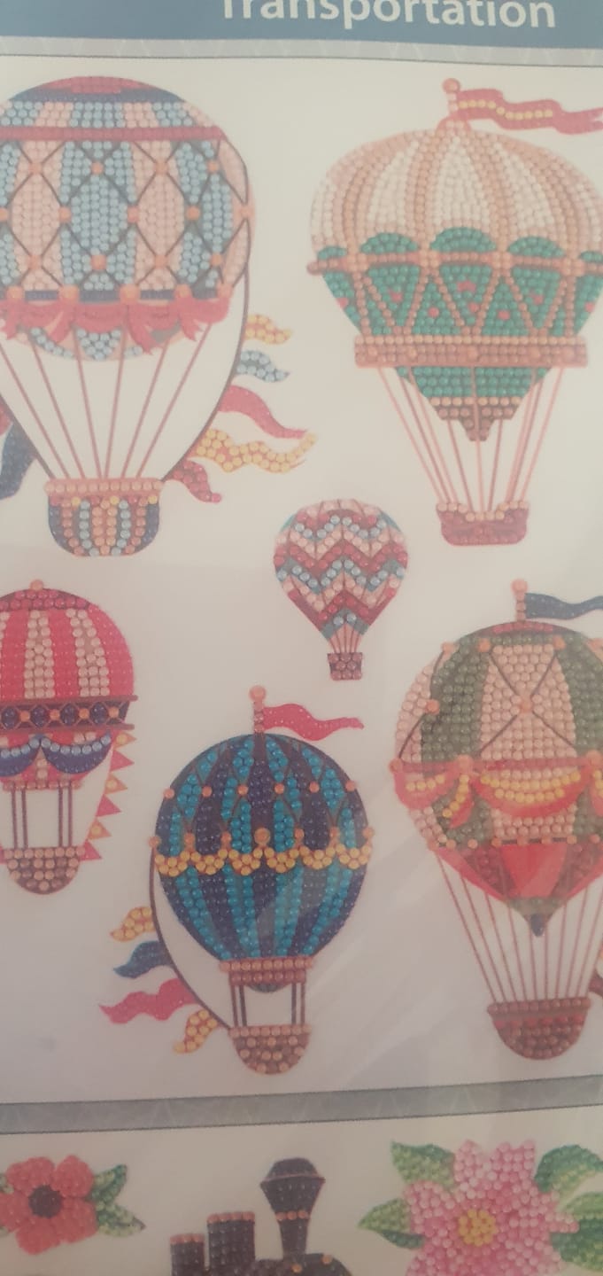 Customer photo review of "Transportation" Crystal Art Wall Stickers set of 4