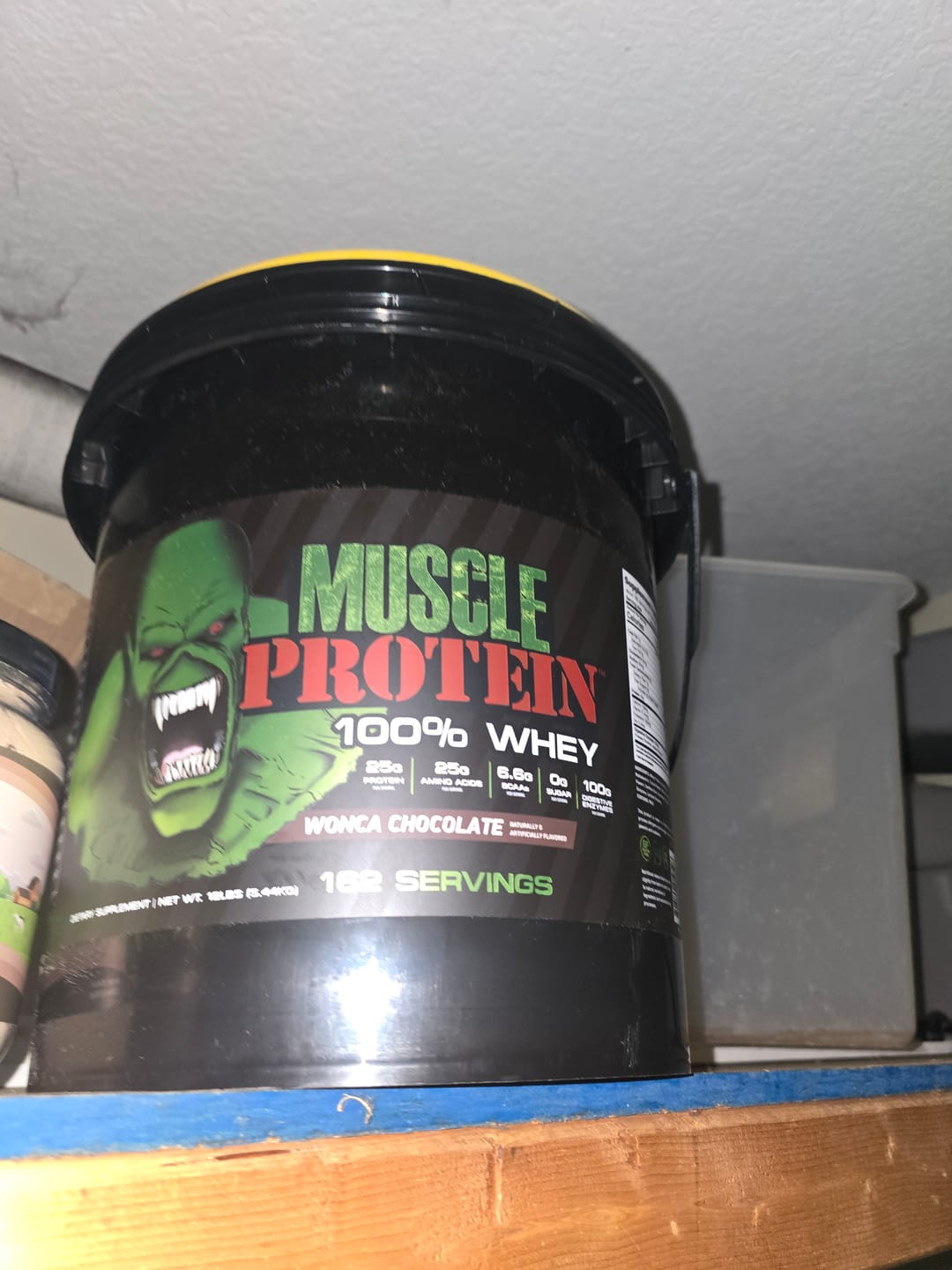 Customer photo review of Whey Protein Powder Bucket