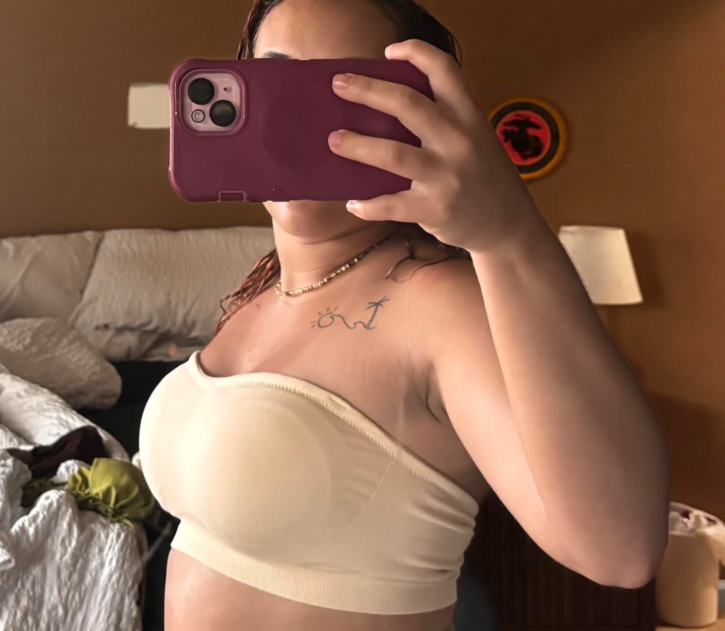 Customer photo review of Seamless Strapless Push-Up Bandeau Bra