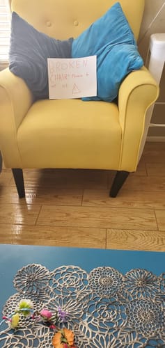 Customer photo review of Allston High Back Upholstered Accent Armchair