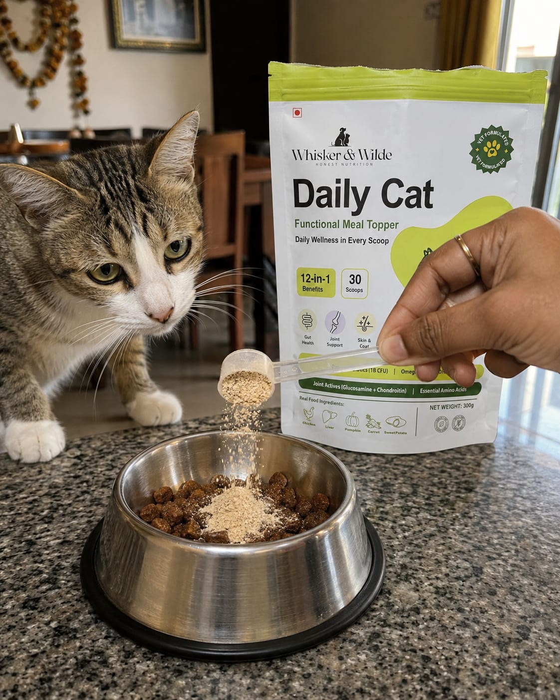 Customer photo review of Daily Cat Topper · 12-in-1 Vital Benefits
